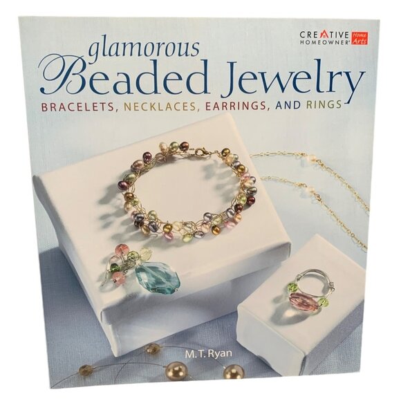 Glamorous Beaded Jewelry by M.T. Ryan Bracelets Necklace Earring Rings Book Crea - Picture 1 of 2